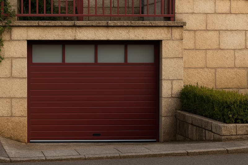 Puerta de garaje seccional automatizada en vigo Puerta de garaje automática instalada en Vigo por Puertaplus